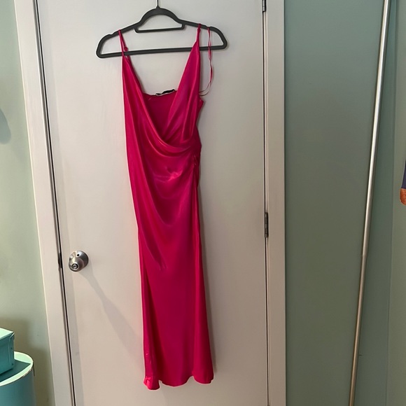 hot pink satin dress zara Zara | Dresses | Zara Satin Hot Pink Satin Dress